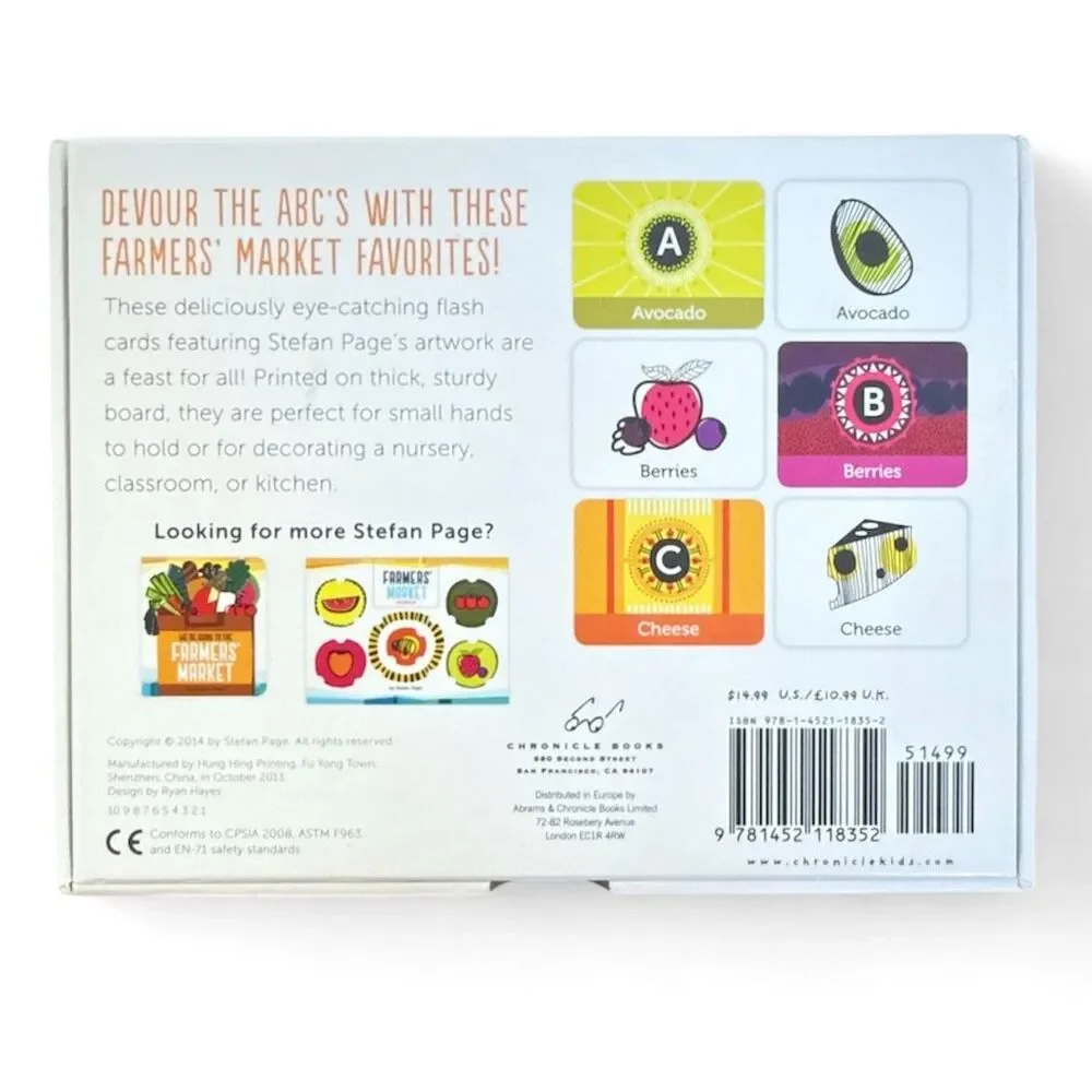 Flash Cards ABC Farmers Market Alphabet Flash Cards Learning Toys by Stefan Page